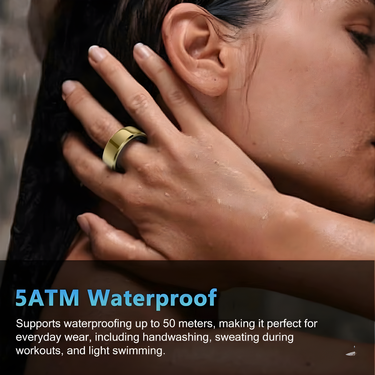 Smart Health & Fitness Ring | Heart Rate, Blood Pressure & Sleep Tracking | IP68 + 5ATM