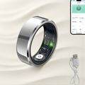 2025 Smart Ring Blood Pressure Heart Rate Sleep Monitoring Smartring IP68 & 5ATM Waterproof Multi-Sport Mode Smartring Man Women